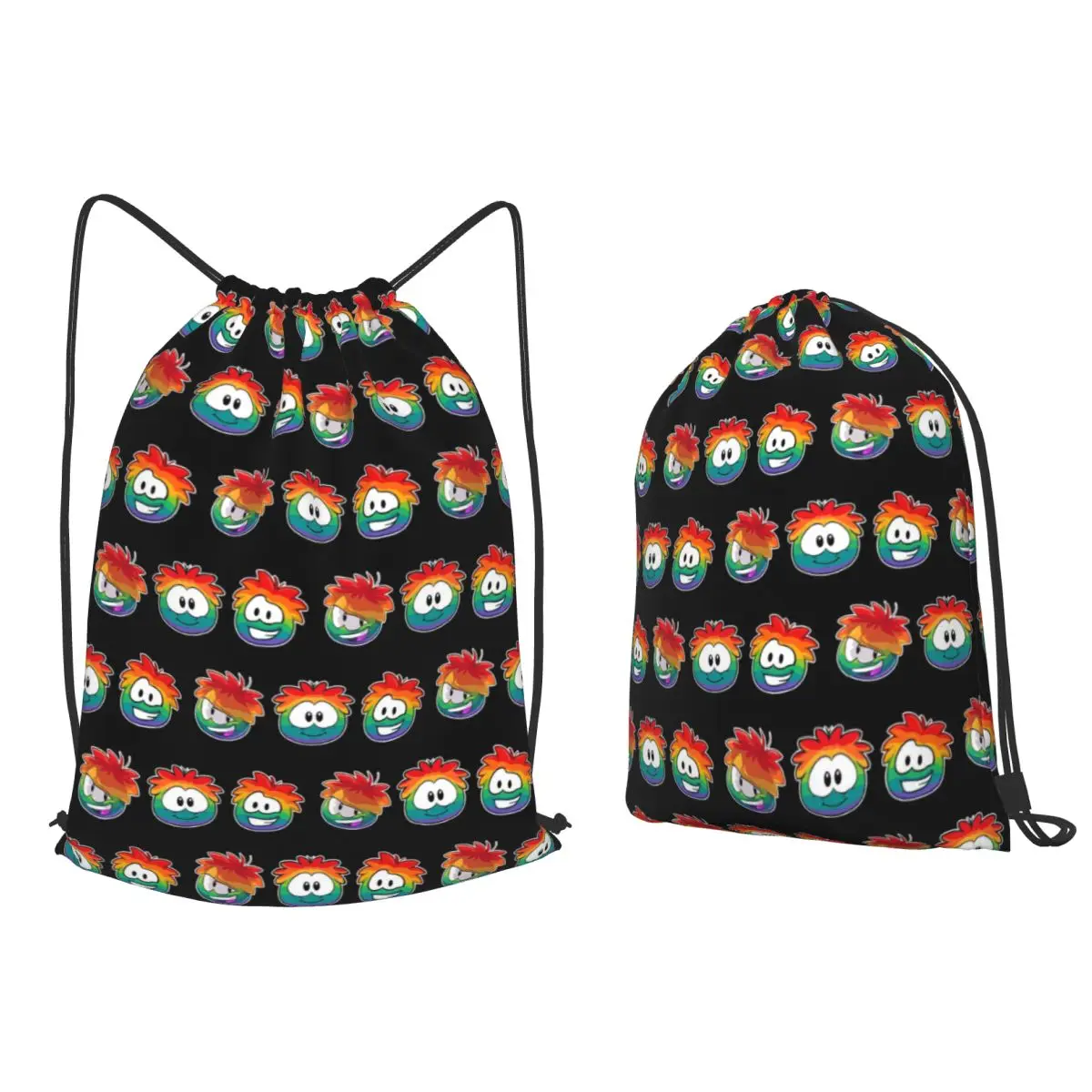 Rainbow Puffle Backpacks Fashion Drawstring Bags Sports Bag Book Bags for Travel Students
Rainbow Puffle Backpacks Fashion Drawstring Bags Sports Bag Book Bags for Travel Students