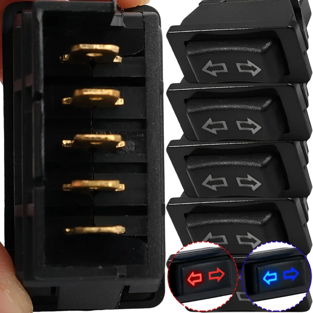 Car Window Glass Lifter Switch Power Master Control Button 5 Pin 12V 20A Auto Interior Replacement Rocker with Red Blue Light
Car Window Glass Lifter Switch Power Master Control Button 5 Pin 12V 20A Auto Interior Replacement Rocker with Red Blue Light