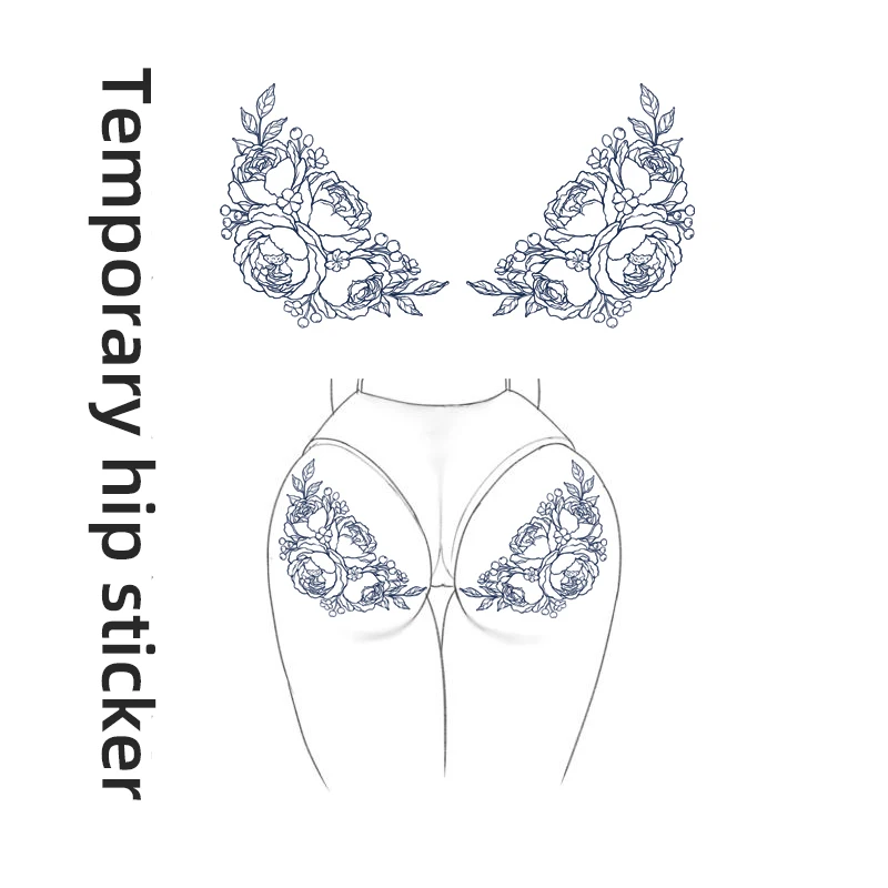 Herbal Juice Floral Hip Temporary Tattoo Sticker, Waterproof Rose Flower Body Art Decal for Women, Lower Back Butt Waist Decor
Herbal Juice Floral Hip Temporary Tattoo Sticker, Waterproof Rose Flower Body Art Decal for Women, Lower Back Butt Waist Decor