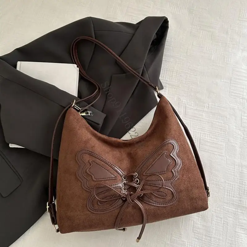 Ретро эстетическая сумка для плеча бабочек с просторным интерьером для повседневного использования 066f
Ретро эстетическая сумка для плеча бабочек с просторным интерьером для повседневного использования 066f