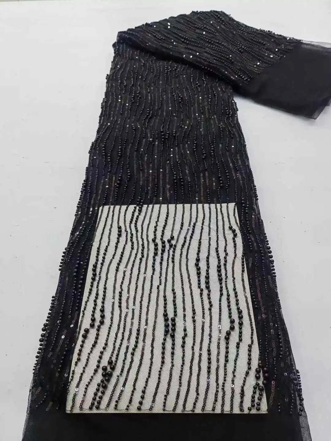 Beaded High Quality African Lace Fabric with Sequins Embroidery French Mesh Net Fabric for Nigeria Party Dresses Sewing 5 Yards
Beaded High Quality African Lace Fabric with Sequins Embroidery French Mesh Net Fabric for Nigeria Party Dresses Sewing 5 Yards