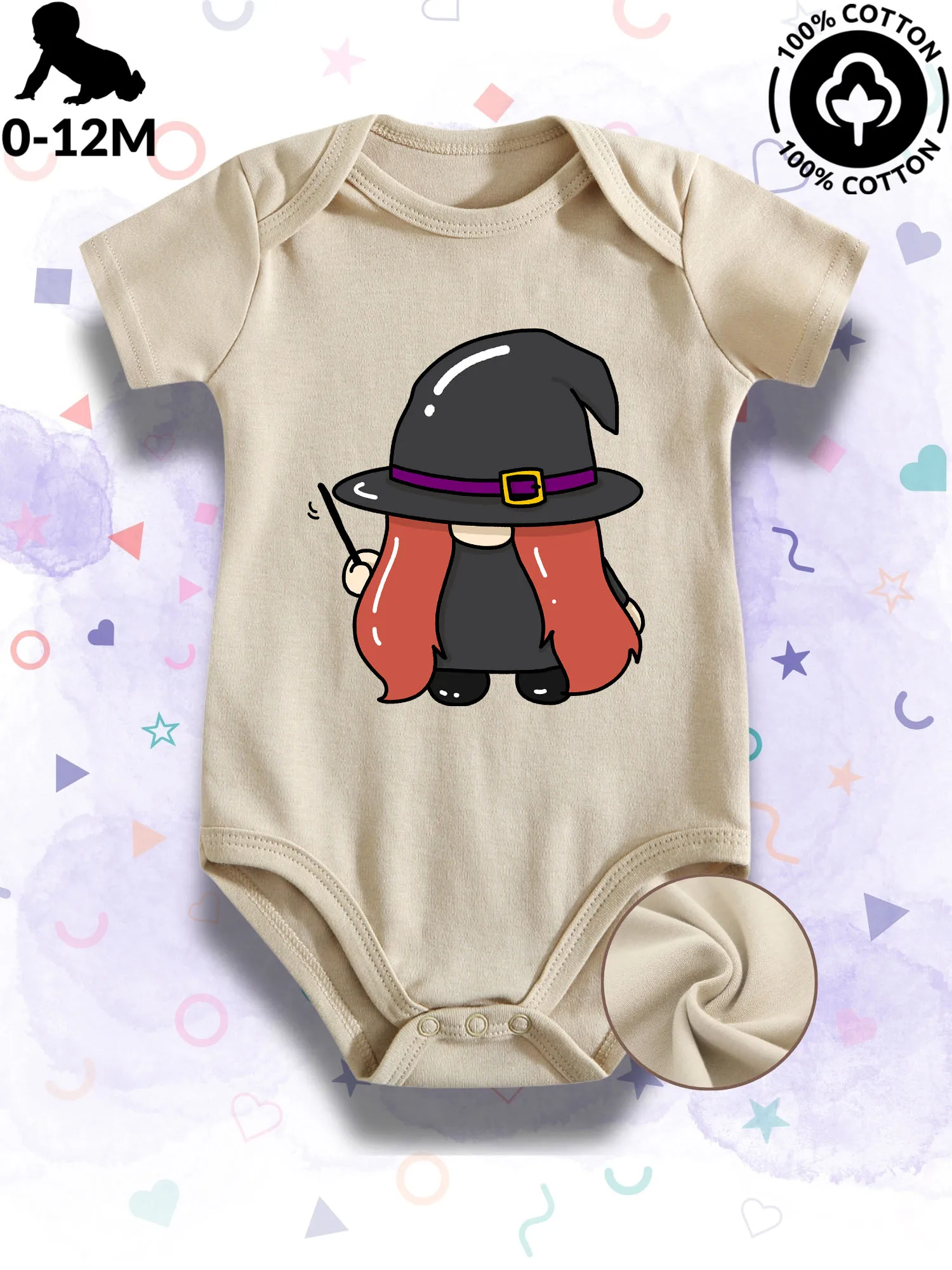 Witchy Gnome Unisex Baby Bodysuit, 100% Cotton Soft Onesie, All-Season Wear Beige Crawling Suit 190GSM
Witchy Gnome Unisex Baby Bodysuit, 100% Cotton Soft Onesie, All-Season Wear Beige Crawling Suit 190GSM