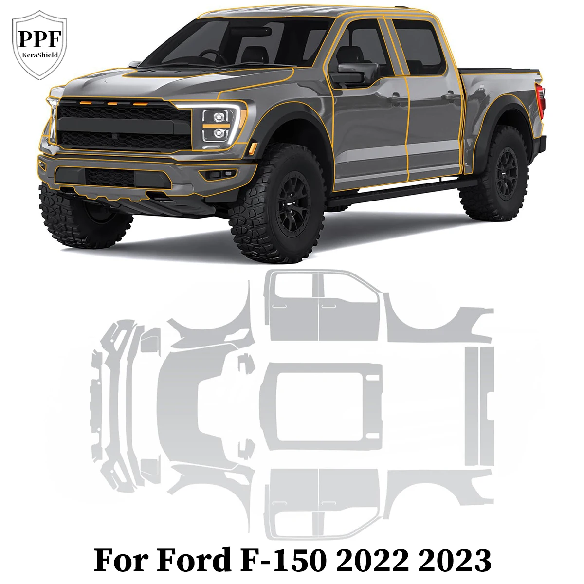 For Ford F-150 2022 2023 TPU Car Paint Protection Film Clear Bra Pre-cut PPF Anti-Scratch Repairable Resistant Car Accessories
For Ford F-150 2022 2023 TPU Car Paint Protection Film Clear Bra Pre-cut PPF Anti-Scratch Repairable Resistant Car Accessories