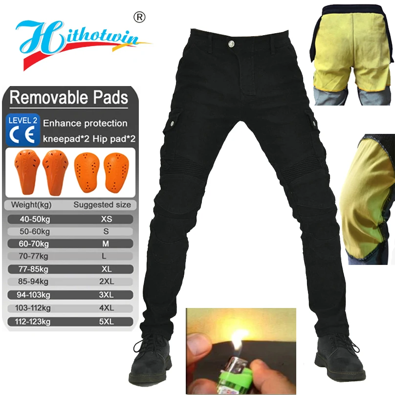 Kevlar Motorcycle Jeans Mens Aramid Riding Pants Motocross Protection Trousers
Kevlar Motorcycle Jeans Mens Aramid Riding Pants Motocross Protection Trousers