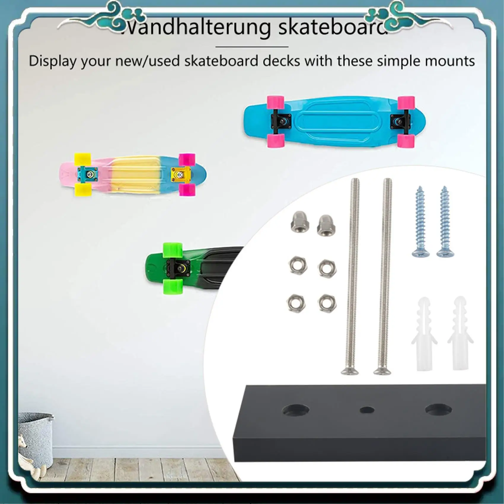 Reliable 6 Pack Skateboard Floating Deck Display Wall Mount Rack Holder Hanger Fit Home Storage Display
Reliable 6 Pack Skateboard Floating Deck Display Wall Mount Rack Holder Hanger Fit Home Storage Display