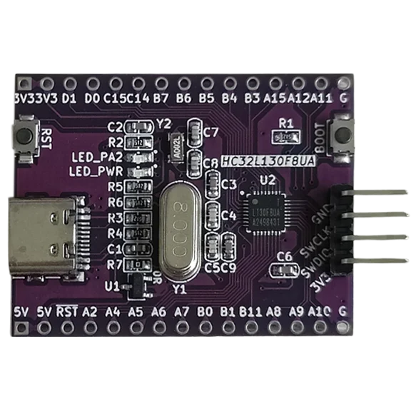 QFN32 minimum system board development board F8TA replaces STM32L031G6U6 HC32L130F8UA core board
QFN32 minimum system board development board F8TA replaces STM32L031G6U6 HC32L130F8UA core board