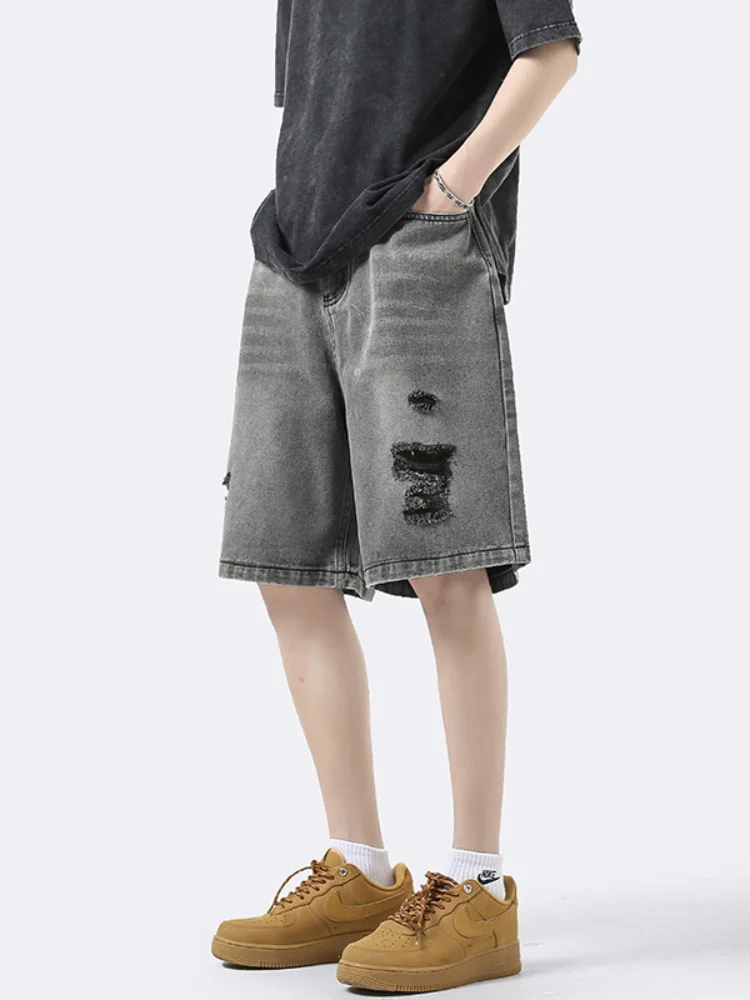 Мужские летние джинсовые шорты Waed: Новинка, повседневные, прямого кроя, свободные, широкие, средней длины, модные
Мужские летние джинсовые шорты Waed: Новинка, повседневные, прямого кроя, свободные, широкие, средней длины, модные