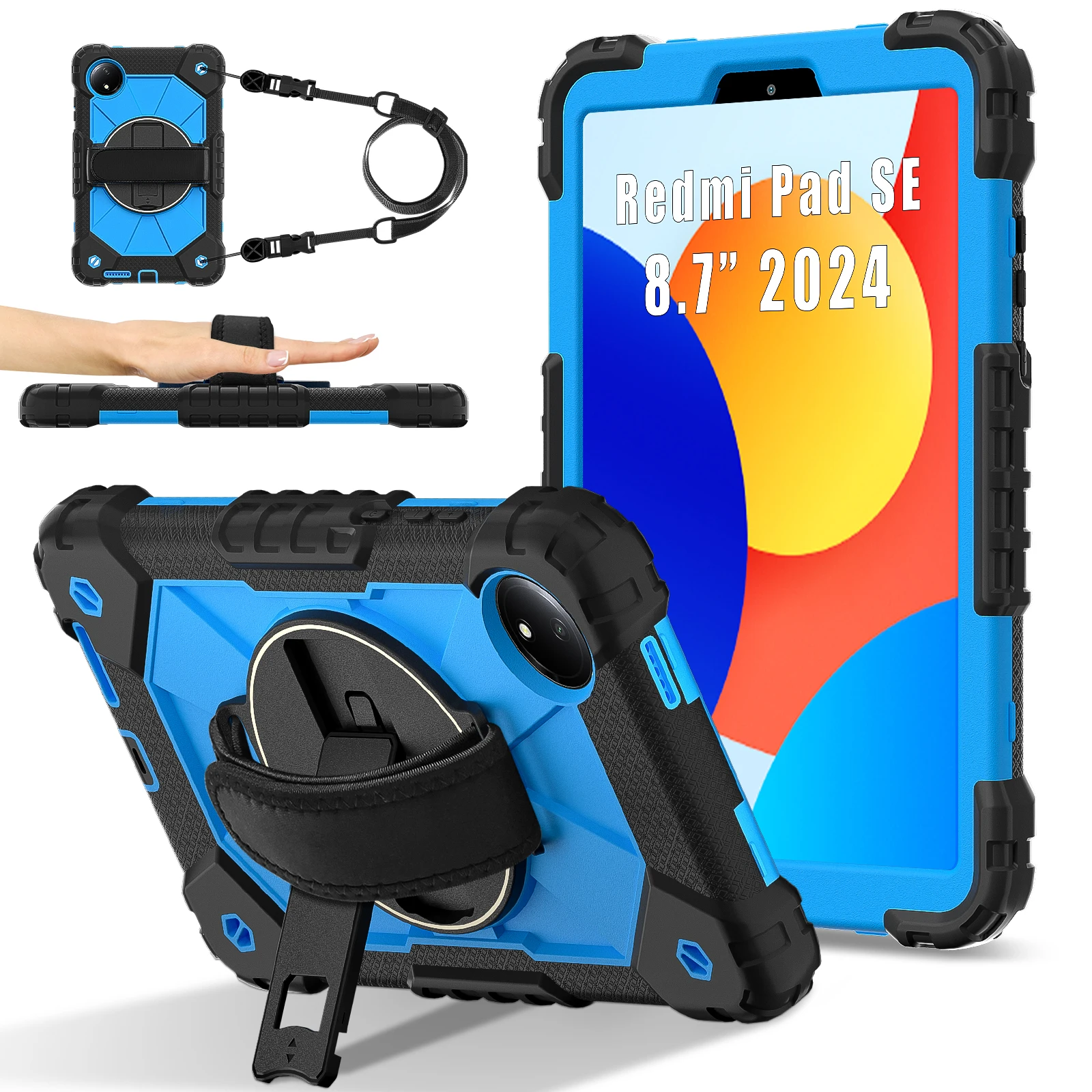 Сверхмощный чехол для Xiaomi Redmi Pad SE 8,7 2024, вращающийся на 360 градусов чехол-подставка для Redmi Pad SE 4G 2024 8,7 дюйма с плечевым ремнем
Сверхмощный чехол для Xiaomi Redmi Pad SE 8,7 2024, вращающийся на 360 градусов чехол-подставка для Redmi Pad SE 4G 2024 8,7 дюйма с плечевым ремнем