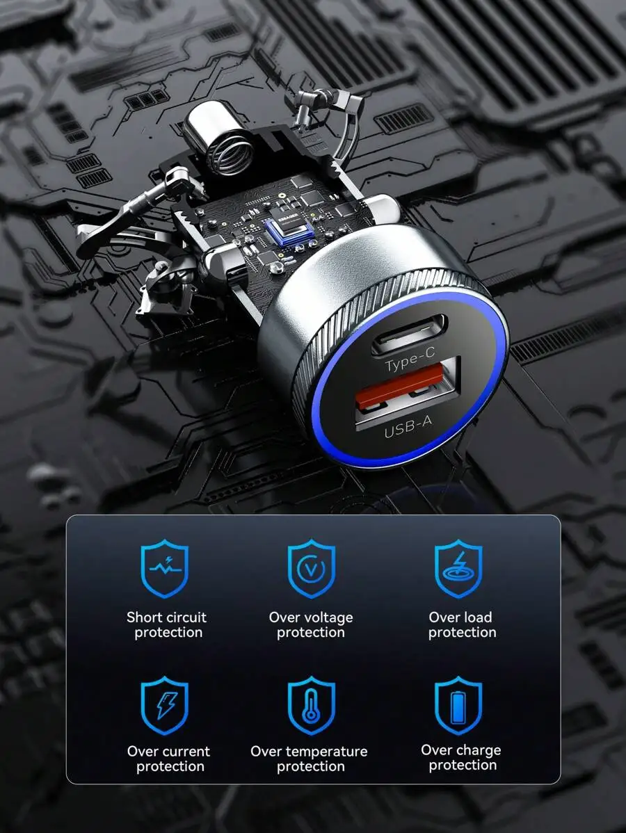 USB C Car Charger QC 4.0 PD 3.0 45W Fast Charging Dual Port For iPhone 14 13 12
USB C Car Charger QC 4.0 PD 3.0 45W Fast Charging Dual Port For iPhone 14 13 12