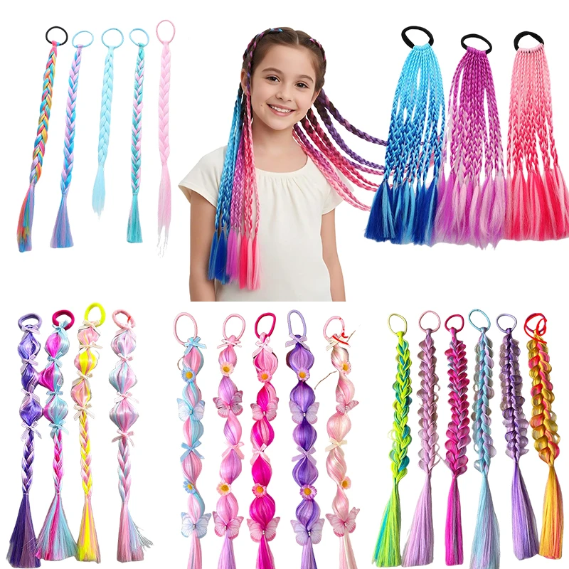 Littler Girls Long Braid Hair Rose Kids Rainbow Wig Hair Tie Kids Butterflies Head Wear Princess Girls Elsa Cosplay Accessories
Littler Girls Long Braid Hair Rose Kids Rainbow Wig Hair Tie Kids Butterflies Head Wear Princess Girls Elsa Cosplay Accessories