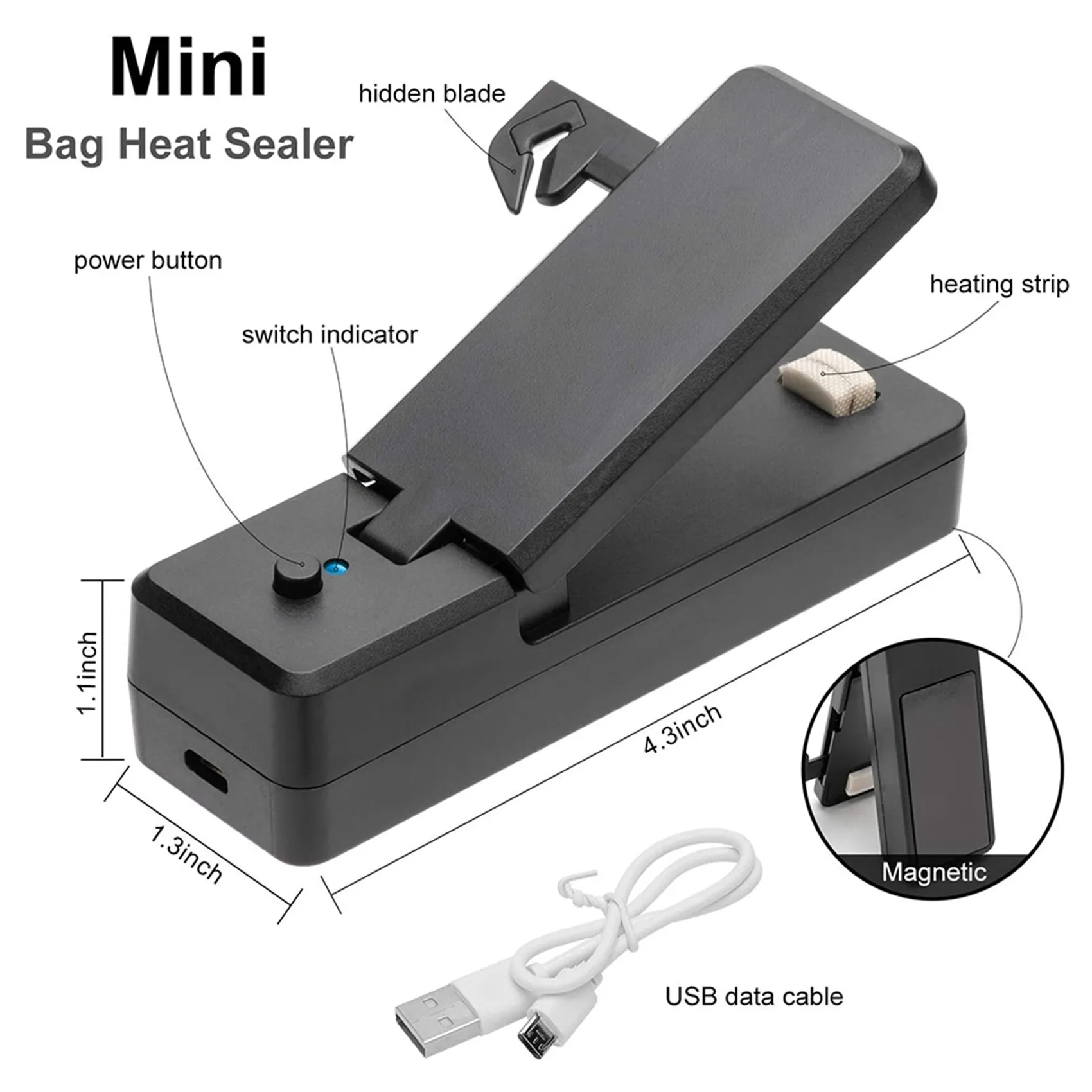 Household Parts Mini Bag Sealer-2In1 Portable Rechargeable Handheld Vacuum Heat Sealers &Cutter For Plastic Bag Storage Food 2Pc
Household Parts Mini Bag Sealer-2In1 Portable Rechargeable Handheld Vacuum Heat Sealers &Cutter For Plastic Bag Storage Food 2Pc