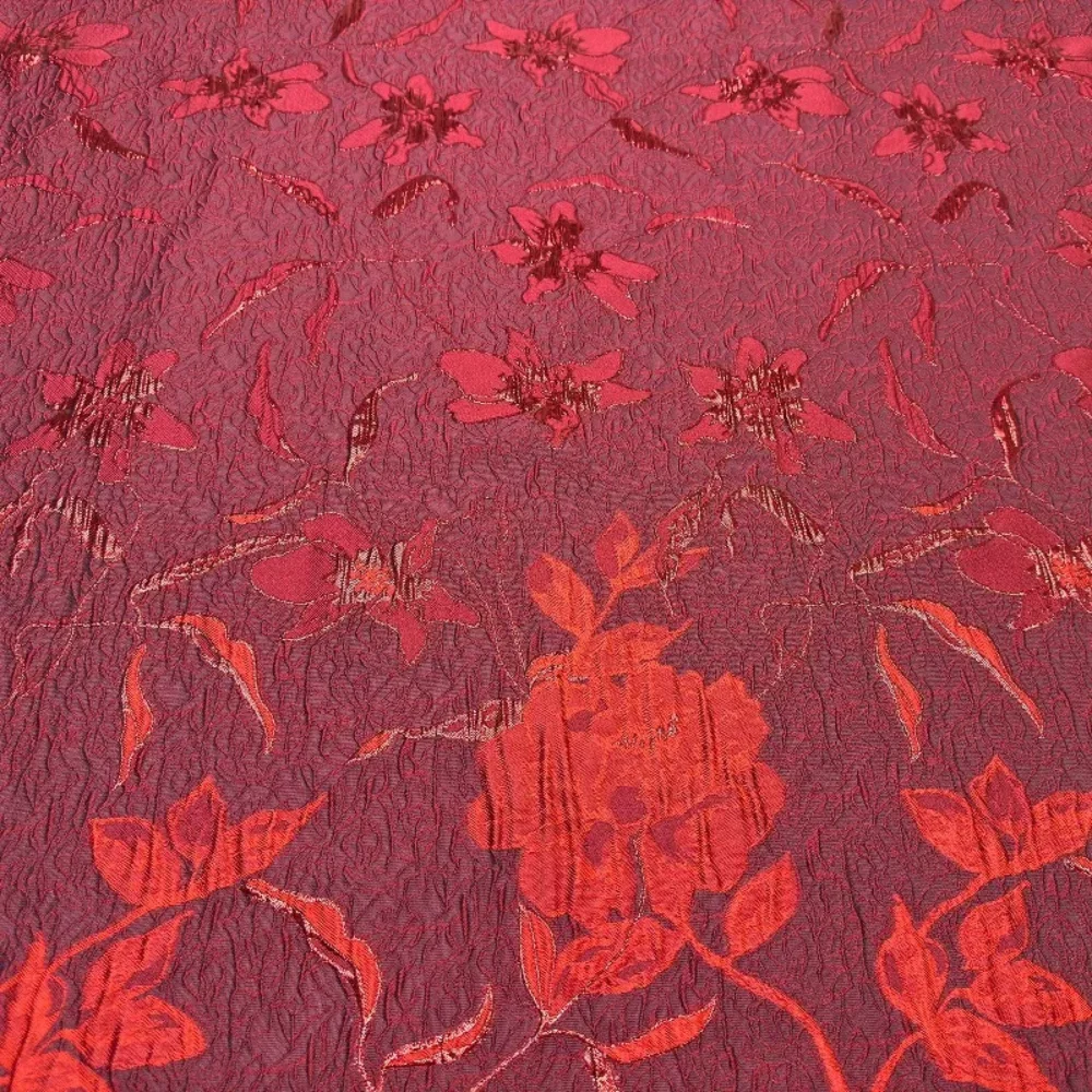 High End Custom Dark Wine Red Jacquard Fabric for Wedding Banquet Evening Dress DIY Sewing Material Cloth
High End Custom Dark Wine Red Jacquard Fabric for Wedding Banquet Evening Dress DIY Sewing Material Cloth