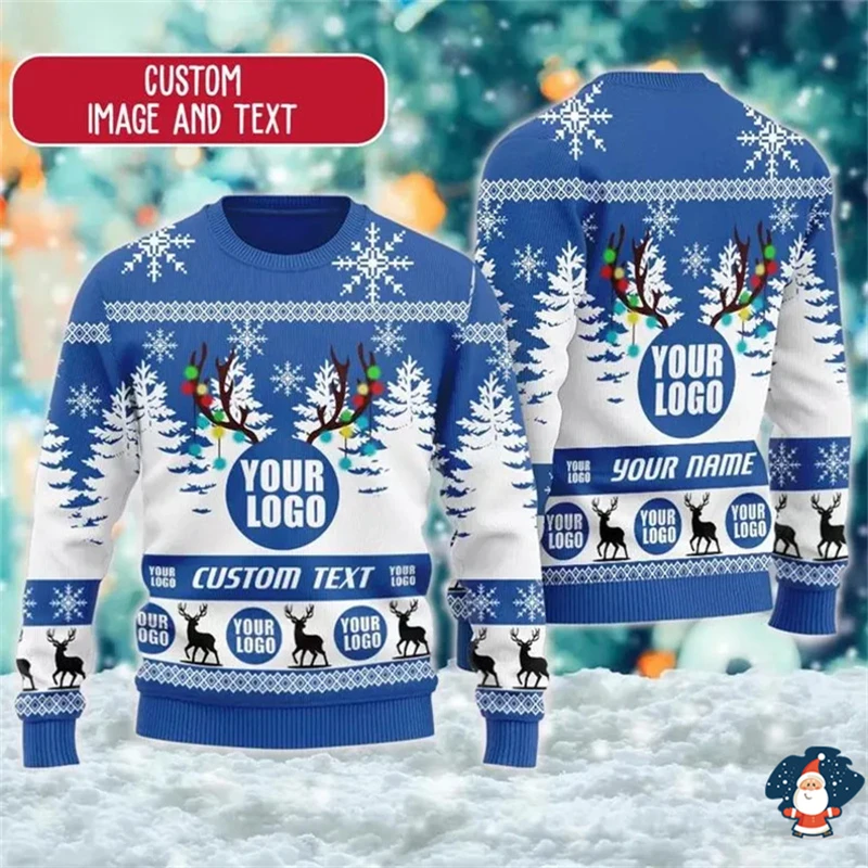2025 New Custom Logo 3D Printed Ugly Christmas Sweater Diy Design Graphic Sweatshirt Personalized Image Pullovers Customize Tops
2025 New Custom Logo 3D Printed Ugly Christmas Sweater Diy Design Graphic Sweatshirt Personalized Image Pullovers Customize Tops