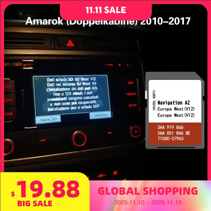 USE for VW Amarok (Doppelkabine) 2010-2017 Western Europe RNS 315 Navi Card
USE for VW Amarok (Doppelkabine) 2010-2017 Western Europe RNS 315 Navi Card