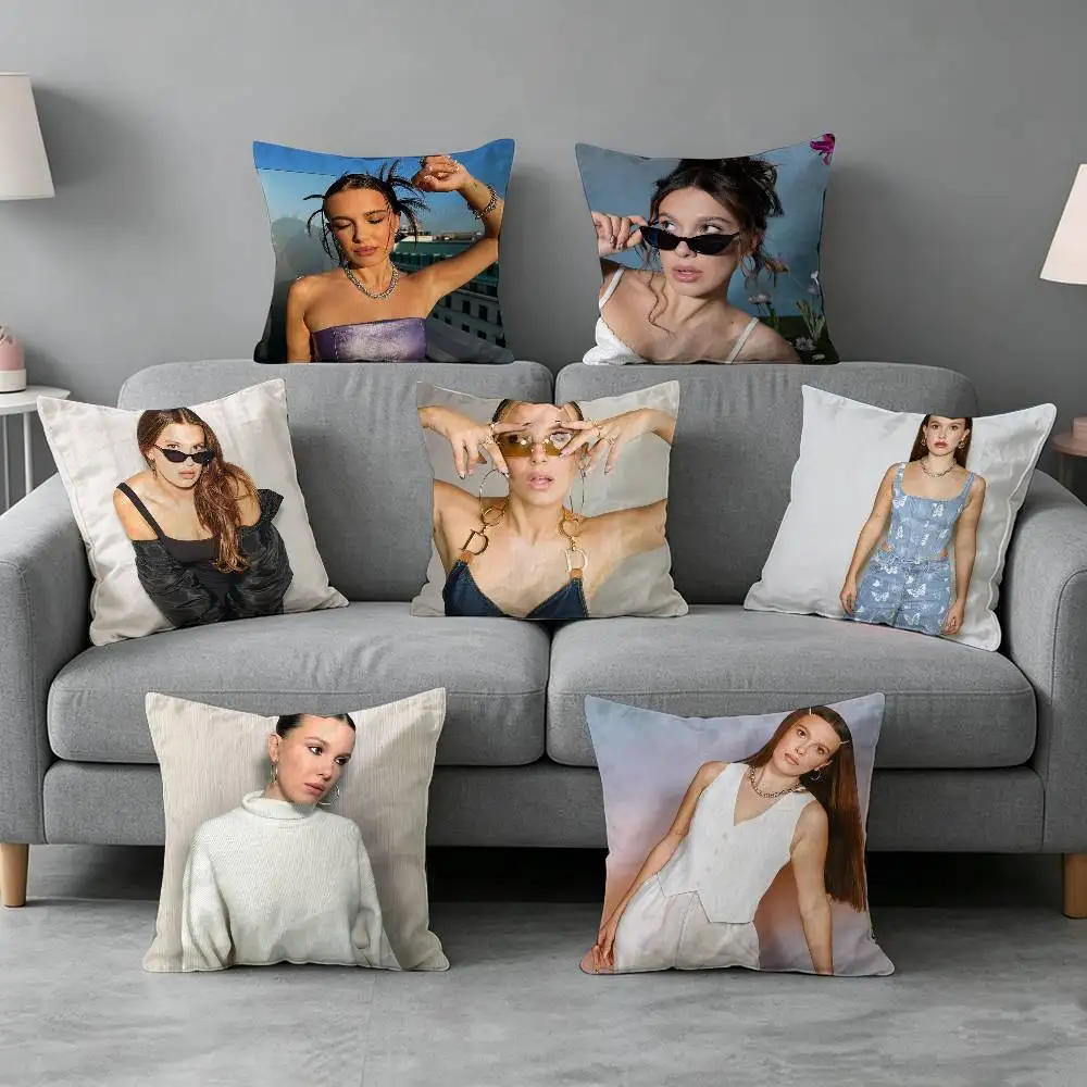 Actor Millie Bobby Brown-n Pillow cover Simple solid color design Surprise For Multiple Bedroom Styles.
Actor Millie Bobby Brown-n Pillow cover Simple solid color design Surprise For Multiple Bedroom Styles.