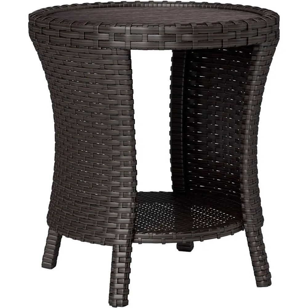Two-Tier Outdoor Wicker Coffee Table with Storage, Brown Rattan Patio Side Table for Backyard or Balcony
Two-Tier Outdoor Wicker Coffee Table with Storage, Brown Rattan Patio Side Table for Backyard or Balcony