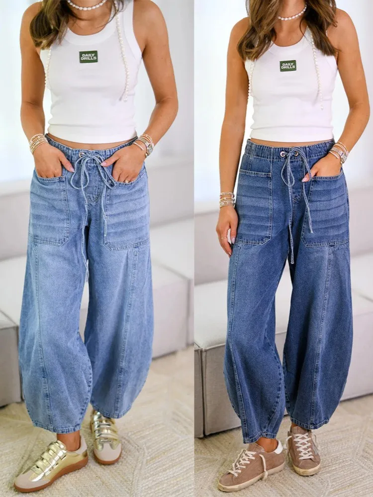 Spring Women's Clothing Casual Comfortable Denim Jeans For Woman Medium Wash Multi Pocket Mid Waist Full Length Slim Fit Pants
Spring Women's Clothing Casual Comfortable Denim Jeans For Woman Medium Wash Multi Pocket Mid Waist Full Length Slim Fit Pants