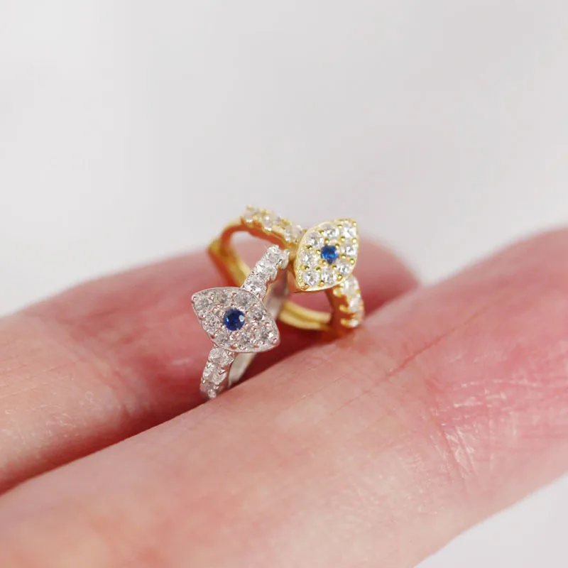 Trendy Punk Blue Crystal Zircon Evil Eye Stud Earrings for Women Genuine 100% 925 Sterling Silver Demon Eye Jewelry Gift
Trendy Punk Blue Crystal Zircon Evil Eye Stud Earrings for Women Genuine 100% 925 Sterling Silver Demon Eye Jewelry Gift