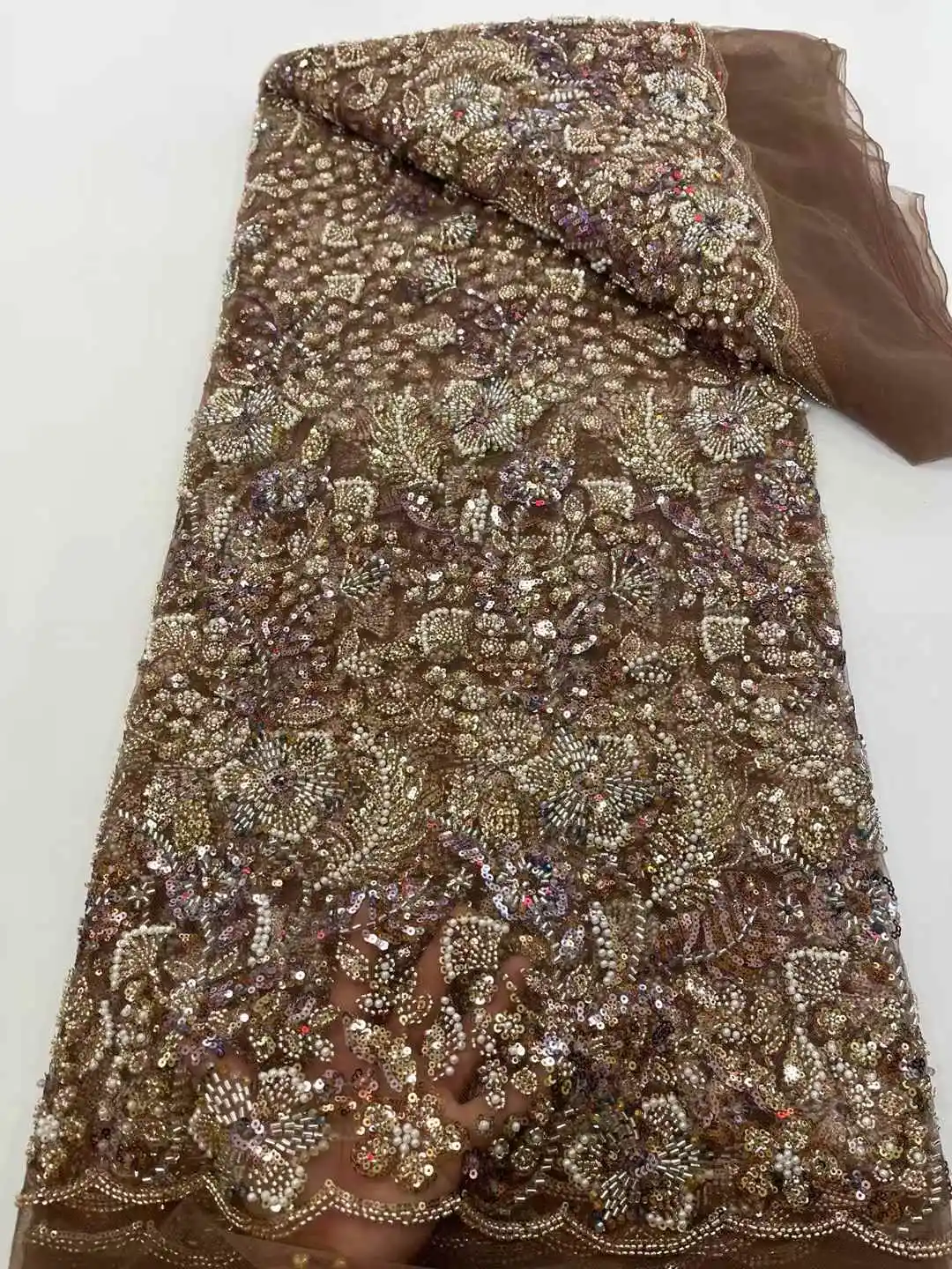 French Tulle Beads Lace Fabric African Lace Fabric Nigerian Embroidery Lace Fabric For Wedding Sewing 
French Tulle Beads Lace Fabric African Lace Fabric Nigerian Embroidery Lace Fabric For Wedding Sewing