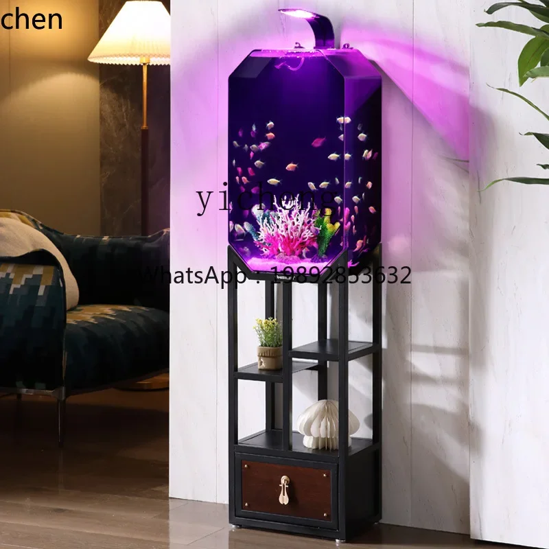 new acrylic fish tank small living room ecological water-free fish tank vertical floor home
new acrylic fish tank small living room ecological water-free fish tank vertical floor home