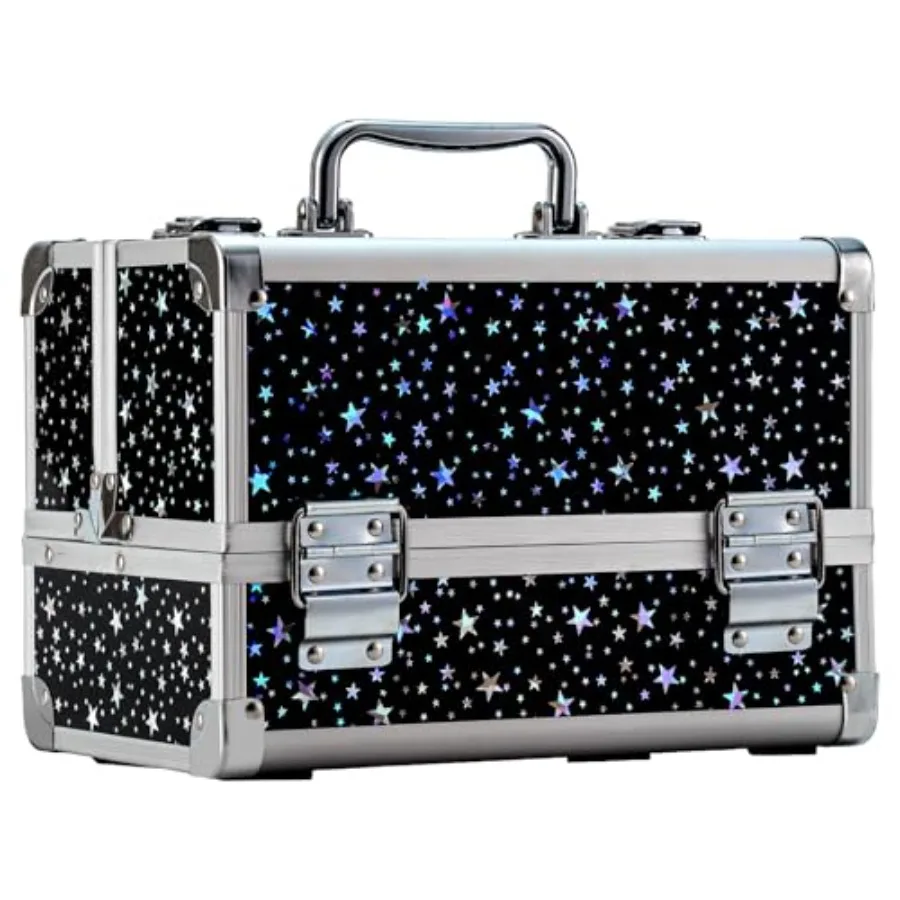 Makeup Train Case Cosmetic Box Portable Makeup Case Organizer 2 Trays Makeup Storage with Mirror for Cosmetologist Aesthetic Su
Makeup Train Case Cosmetic Box Portable Makeup Case Organizer 2 Trays Makeup Storage with Mirror for Cosmetologist Aesthetic Su