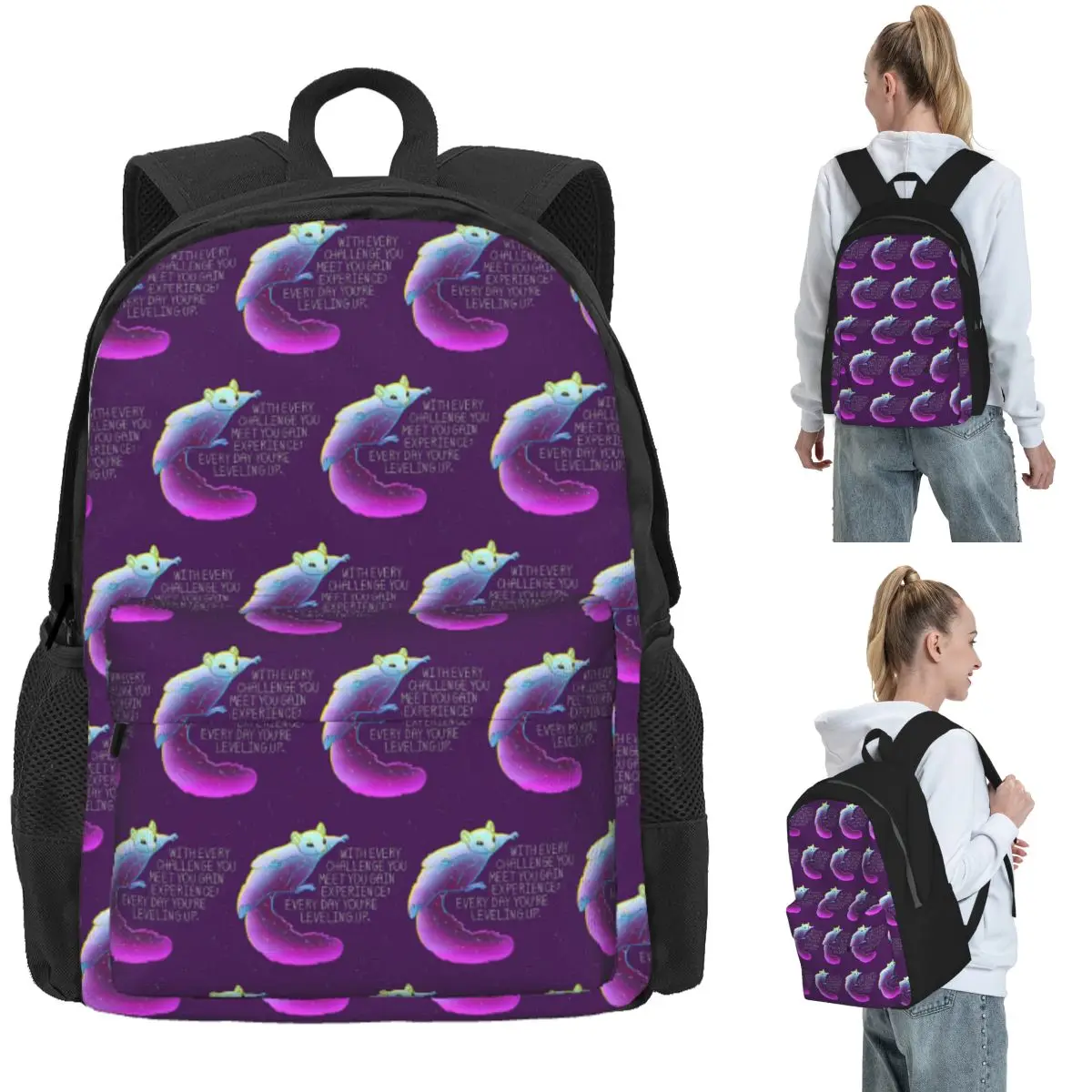 "Every Day You're Leveling Up" Flying Space Squirrel Backpack Daypack Children BookBag School Bag Shoulder Bags for Men Women
"Every Day You're Leveling Up" Flying Space Squirrel Backpack Daypack Children BookBag School Bag Shoulder Bags for Men Women