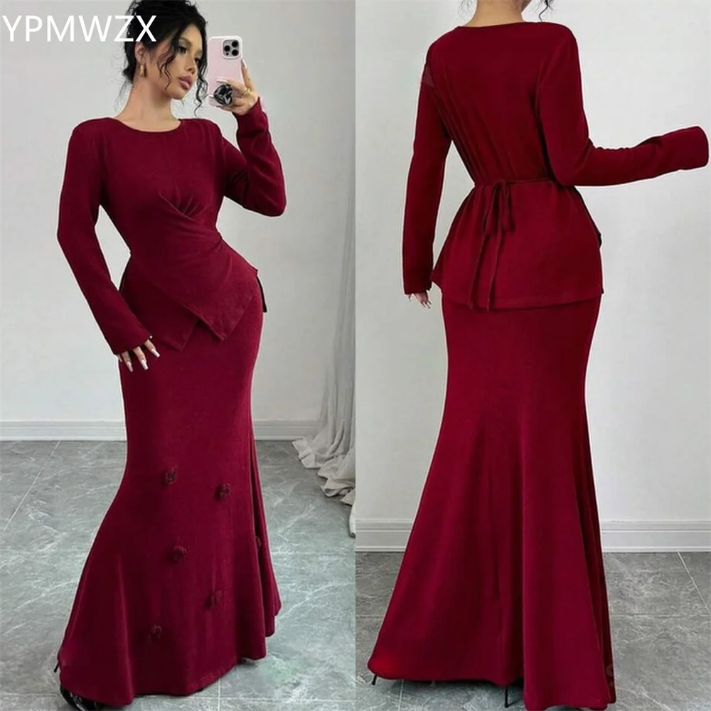 Customized Prom Gown Formal Evening Dress Women YPMWZX Scoop Neckline Mermaid Floor Length Skirts Draped 3D Flower Bespoke Occas
Customized Prom Gown Formal Evening Dress Women YPMWZX Scoop Neckline Mermaid Floor Length Skirts Draped 3D Flower Bespoke Occas