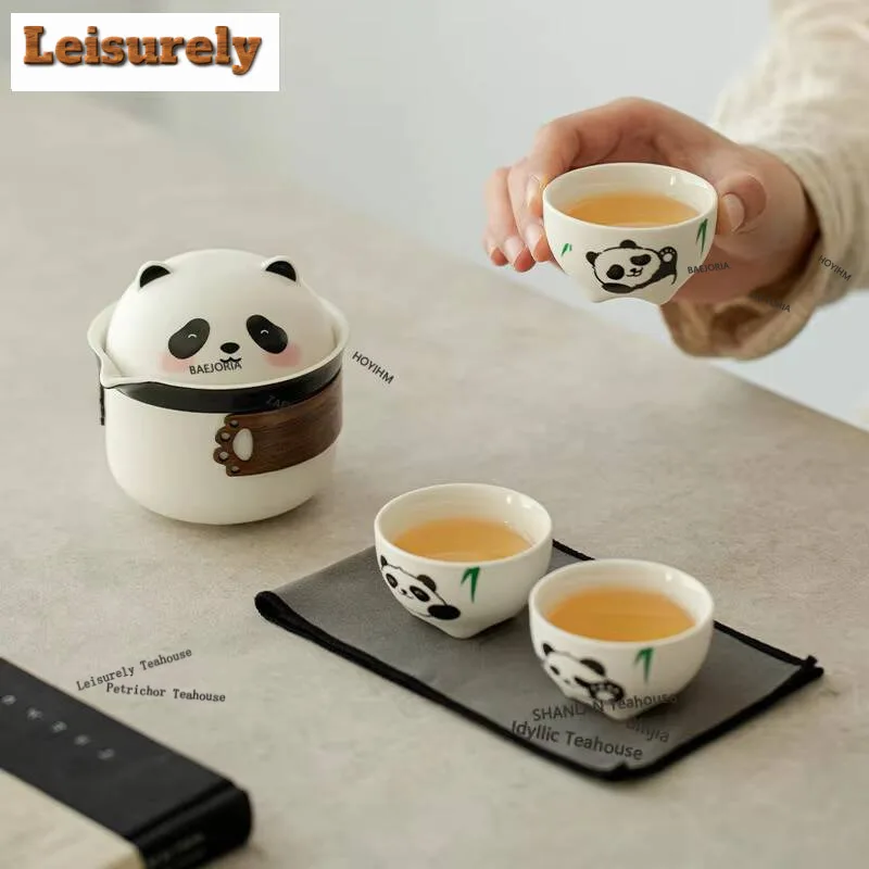 Panda Hand-grasp Pot Travel Tea Set Kit Elegant 1 Pot 3 Cups Tea Making Organizer Portable Camping Tote Bag Teaware Craft Gifts
Panda Hand-grasp Pot Travel Tea Set Kit Elegant 1 Pot 3 Cups Tea Making Organizer Portable Camping Tote Bag Teaware Craft Gifts