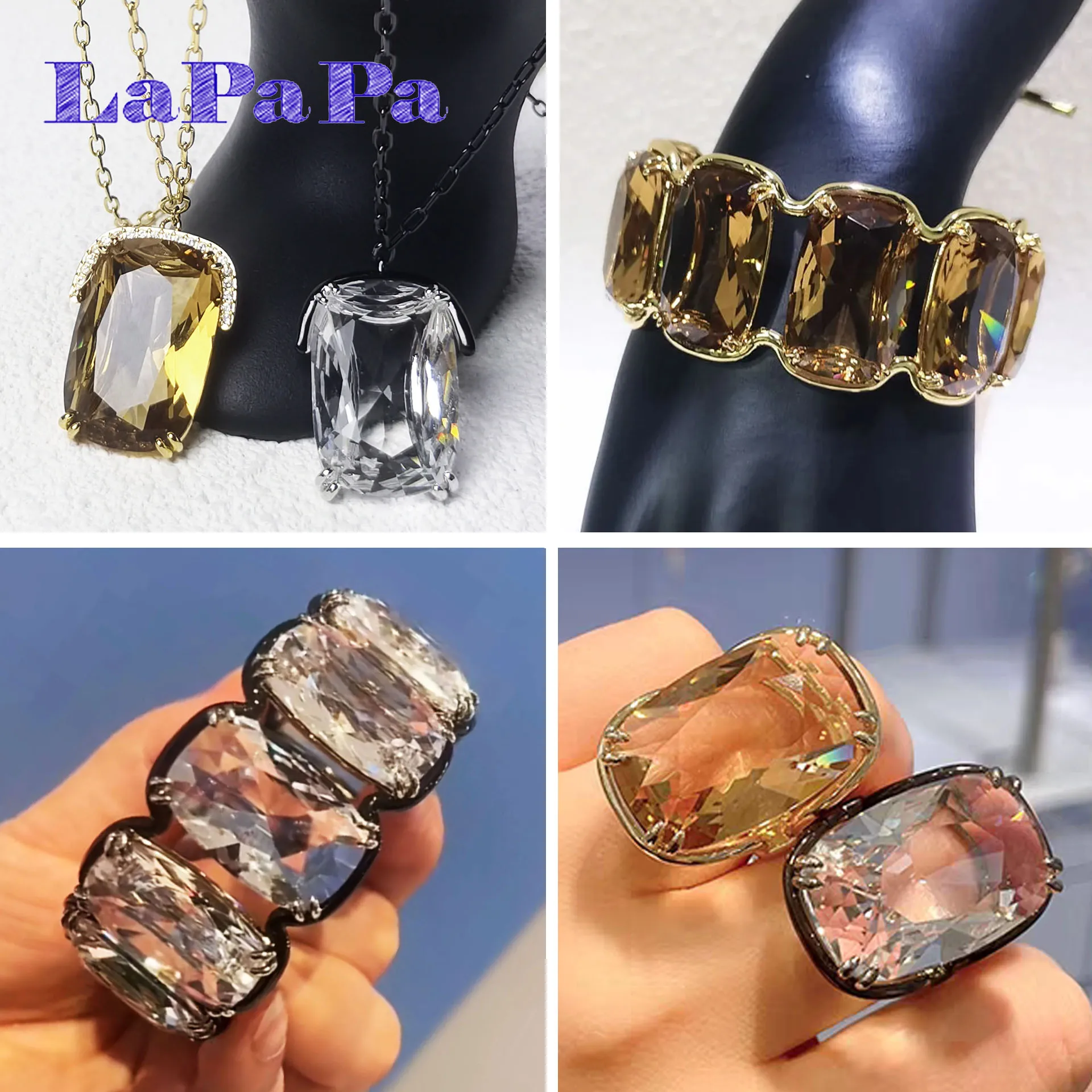 Новый тренд 2025, комплект ювелирных изделий из нержавеющей стали, модные женские серьги с квадратной огранкой и кристаллами, браслет, ожерелье, кольцо, аксессуары для вечеринок
Новый тренд 2025, комплект ювелирных изделий из нержавеющей стали, модные женские серьги с квадратной огранкой и кристаллами, браслет, ожерелье, кольцо, аксессуары для вечеринок