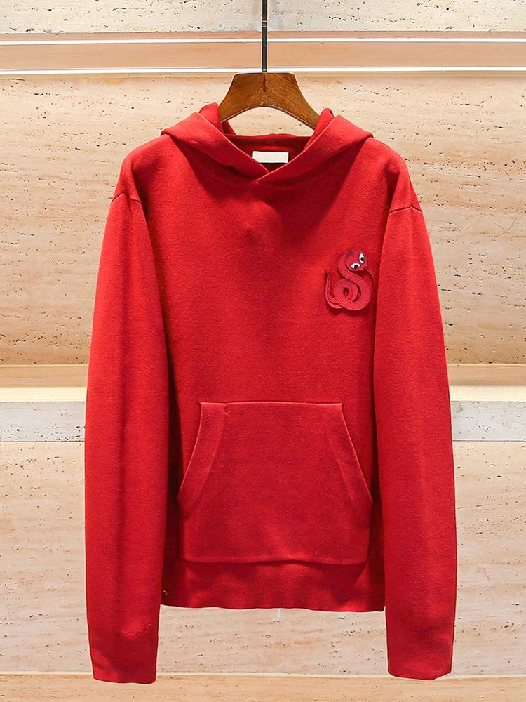 Red Knitted Hoodie Women's Spring College Sle New Year's Top Loose Fit Long Sve Crew Ne Simple Design Polyester Fiber
Red Knitted Hoodie Women's Spring College Sle New Year's Top Loose Fit Long Sve Crew Ne Simple Design Polyester Fiber