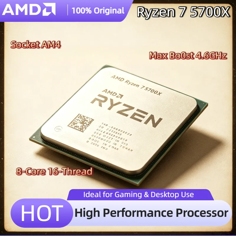 AMD Ryzen 7 5700X 8 Core 16 Thread 4.6GHz NEW 7NM Processor 65W Socket AM4 R7 5700X DDR4 Tray No Fan L3 32M
AMD Ryzen 7 5700X 8 Core 16 Thread 4.6GHz NEW 7NM Processor 65W Socket AM4 R7 5700X DDR4 Tray No Fan L3 32M