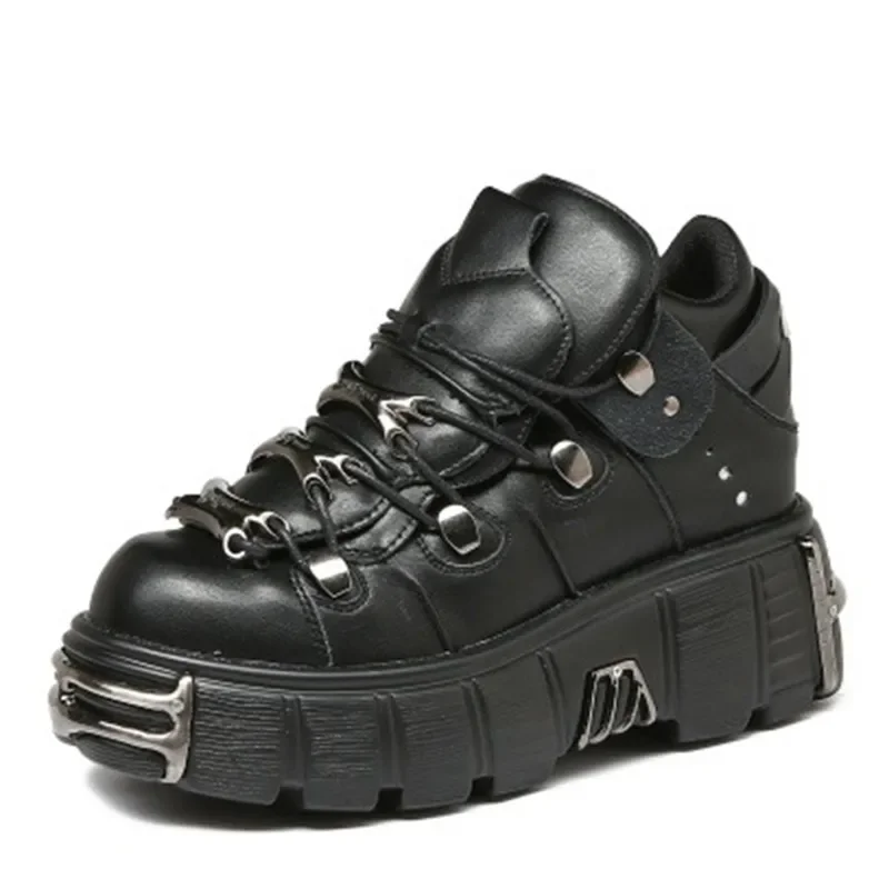 2025 NEW Punk Style Women Shoes Lace-up Heel Height Platform Shoes Woman Gothic Ankle Rock Boots Metal Decor Woman Sneakers 45
2025 NEW Punk Style Women Shoes Lace-up Heel Height Platform Shoes Woman Gothic Ankle Rock Boots Metal Decor Woman Sneakers 45