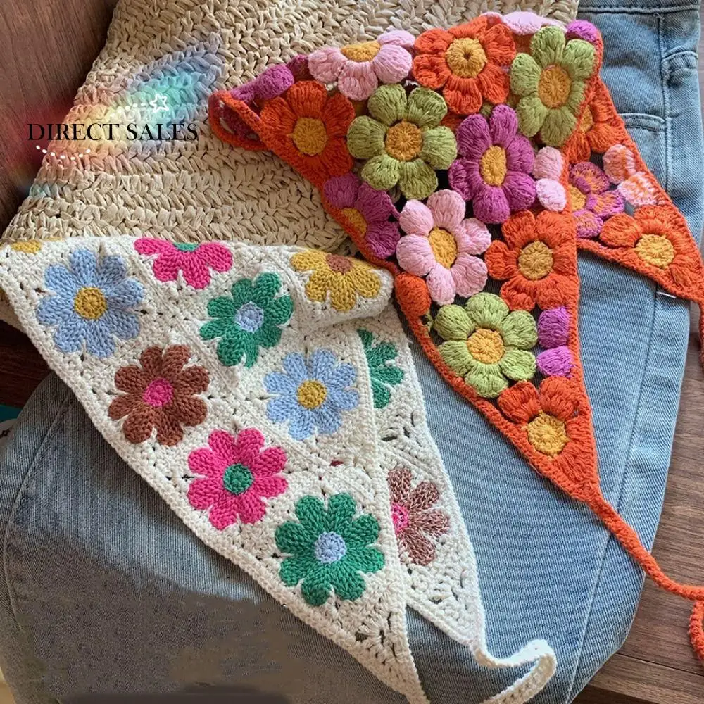 Vintage Hair Band Knitted Headband Floral Flower Triangle Turban Bohemian Pastoral Crochet Bandana Travel 
Vintage Hair Band Knitted Headband Floral Flower Triangle Turban Bohemian Pastoral Crochet Bandana Travel