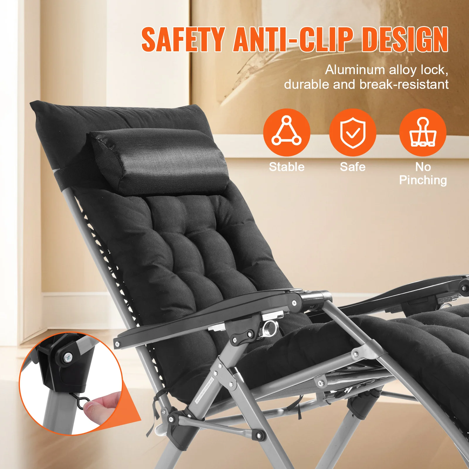 Zero Gravity Chair 26" Zero Gravity Recliner Lounge Chair Indoor & Outdoor
Zero Gravity Chair 26" Zero Gravity Recliner Lounge Chair Indoor & Outdoor