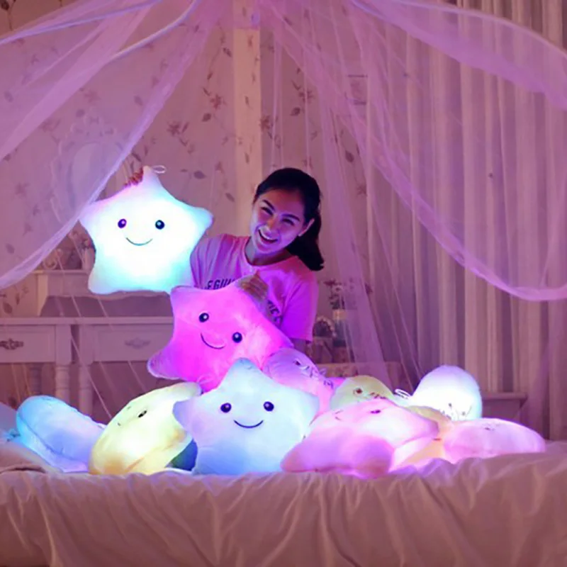 Creative Toy Luminous Pillow Soft Stuffed Plush Glowing Colorful Stars Cushion Light Toys Gift For Kids Children Girls
Creative Toy Luminous Pillow Soft Stuffed Plush Glowing Colorful Stars Cushion Light Toys Gift For Kids Children Girls