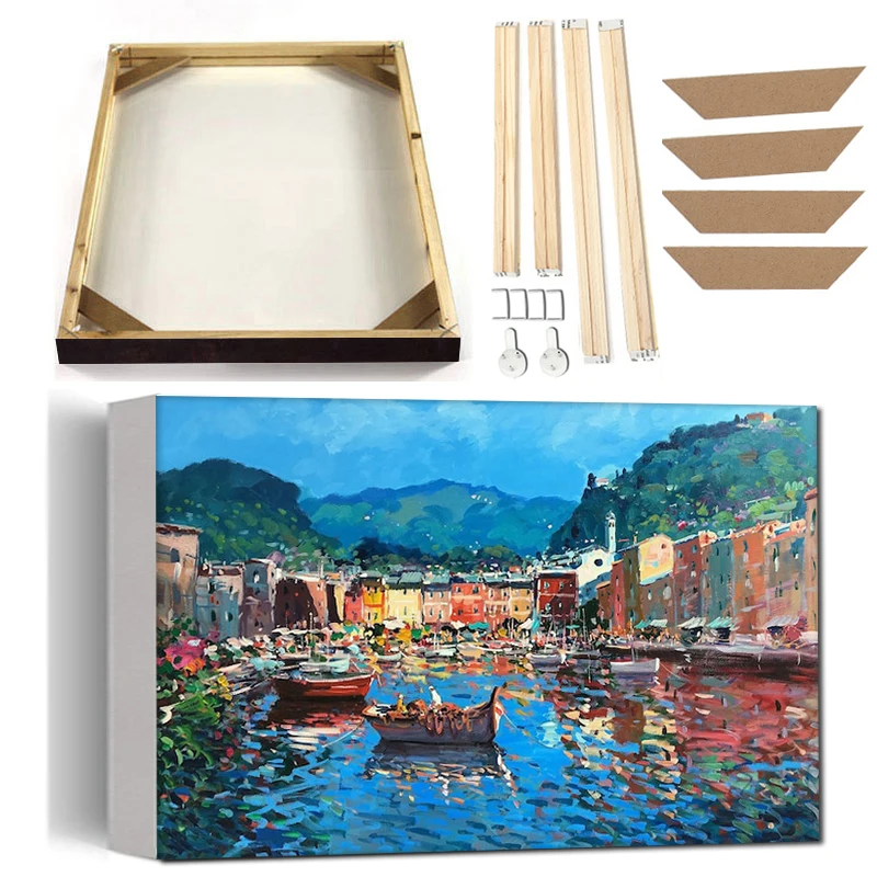 Seaside City Landscape Oil Painting on Canvas with Frame Modern Abstract Paint Hand Made Poster Prints Wall Art Picture Decor
Seaside City Landscape Oil Painting on Canvas with Frame Modern Abstract Paint Hand Made Poster Prints Wall Art Picture Decor