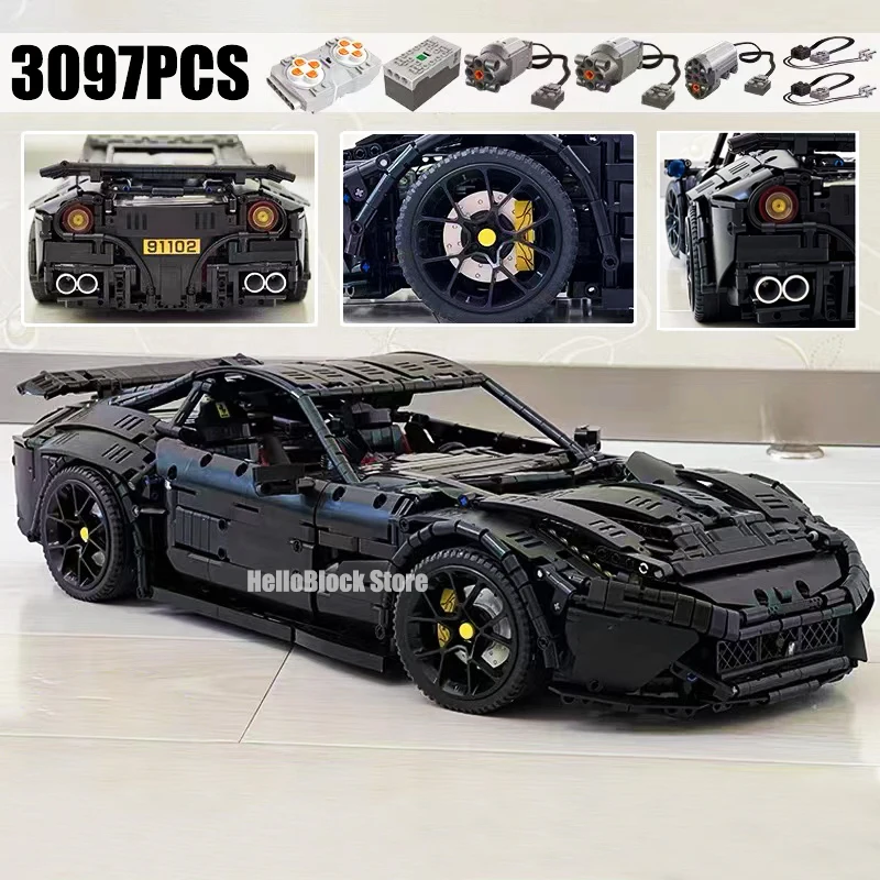 Moc Technical F12 Super Sport Black Racing Car Building Blocks RSR Racing Vehicle Bricks Model Toys For Children Birthday Gifts
Moc Technical F12 Super Sport Black Racing Car Building Blocks RSR Racing Vehicle Bricks Model Toys For Children Birthday Gifts