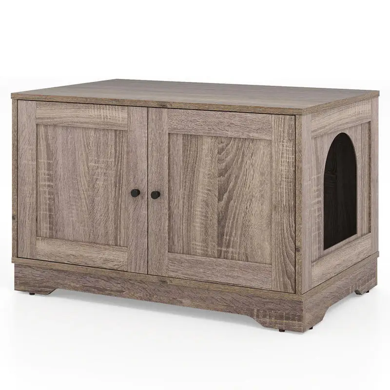 Cat Litter Box Enclosure Furniture Indoor Wooden Cat House End Side Table Nightstand-Gray
Cat Litter Box Enclosure Furniture Indoor Wooden Cat House End Side Table Nightstand-Gray