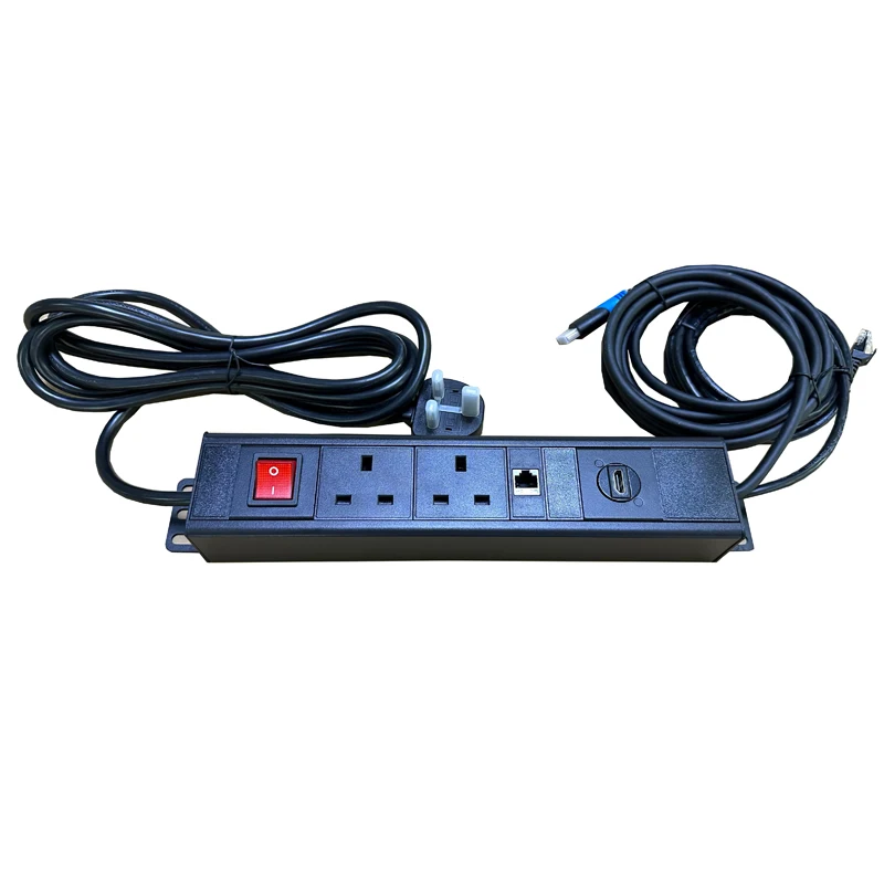 Rack Mounts Pdu Power Strip Uk Pdu OEM Underdesk PDU Customized Power Twin USB Charge A+C HMDI Cat6 Loading protection UK Plug
Rack Mounts Pdu Power Strip Uk Pdu OEM Underdesk PDU Customized Power Twin USB Charge A+C HMDI Cat6 Loading protection UK Plug