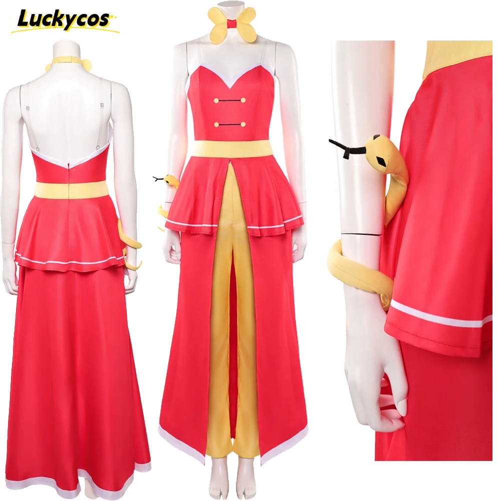 Charlie Cosplay Morningstar Costume Cartoon Hotel Fantasia Top Pants Neckwear Adult Outfits Halloween Carnival Party Women Suit
Charlie Cosplay Morningstar Costume Cartoon Hotel Fantasia Top Pants Neckwear Adult Outfits Halloween Carnival Party Women Suit