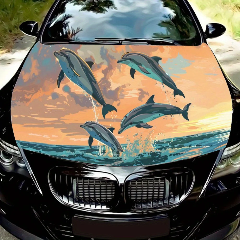 Dolphins Jumping Out of Sea Car Hood Wrap Color Vinyl Sticker Truck Graphic Bonnet Auto Accessories Decor Protect Decal Gift
Dolphins Jumping Out of Sea Car Hood Wrap Color Vinyl Sticker Truck Graphic Bonnet Auto Accessories Decor Protect Decal Gift