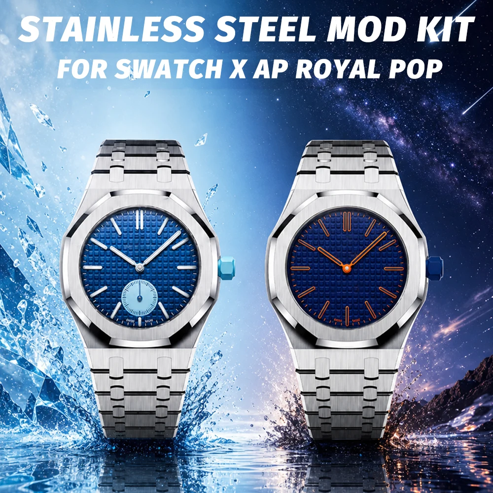 Luxury Stainless Steel Full Coverage Modification Kit for Swatch X AP Royal POP Pocket Changer To Wristwatch Replacement Parts
Luxury Stainless Steel Full Coverage Modification Kit for Swatch X AP Royal POP Pocket Changer To Wristwatch Replacement Parts