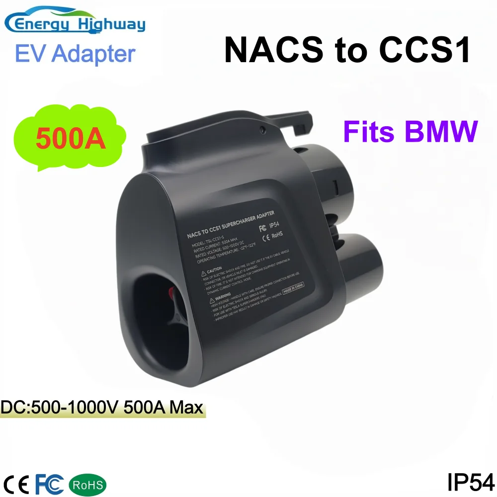 Energy Highway NACS to CCS1 adapter Tesla to CCS1 adaptor 500A 250KW Compatible with DC Tesla Supercharger
Energy Highway NACS to CCS1 adapter Tesla to CCS1 adaptor 500A 250KW Compatible with DC Tesla Supercharger