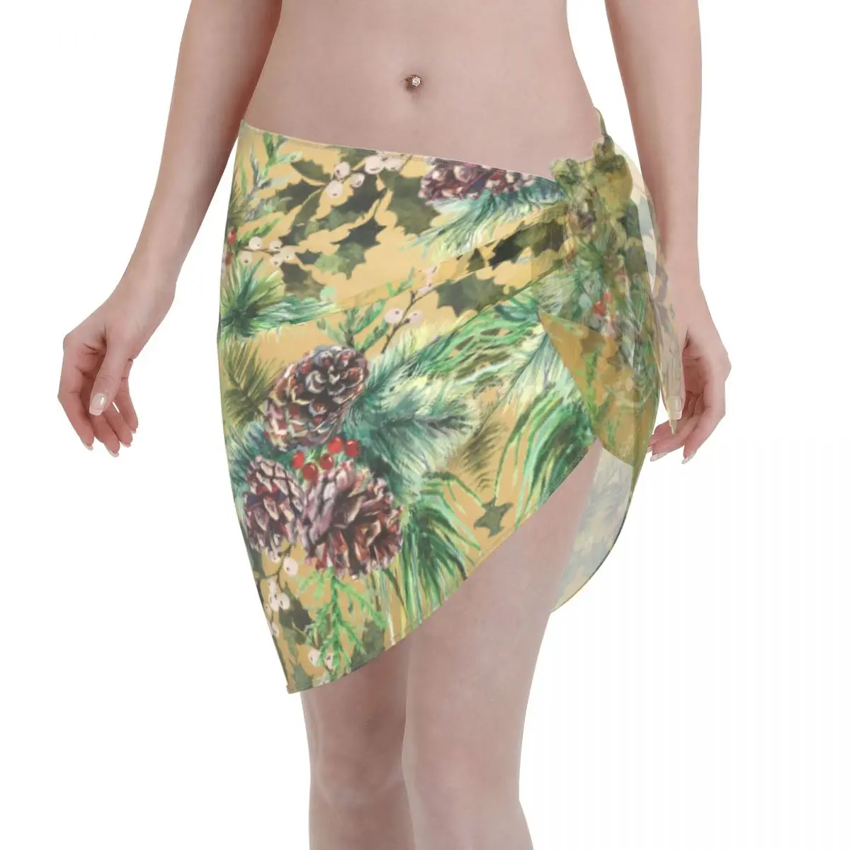 Custom Elegant Pine Christmas Gift Beach Bikini Cover Up Wrap Beach Bikini Cover Up Short Skirt Chiffon Scarf Cover Ups
Custom Elegant Pine Christmas Gift Beach Bikini Cover Up Wrap Beach Bikini Cover Up Short Skirt Chiffon Scarf Cover Ups