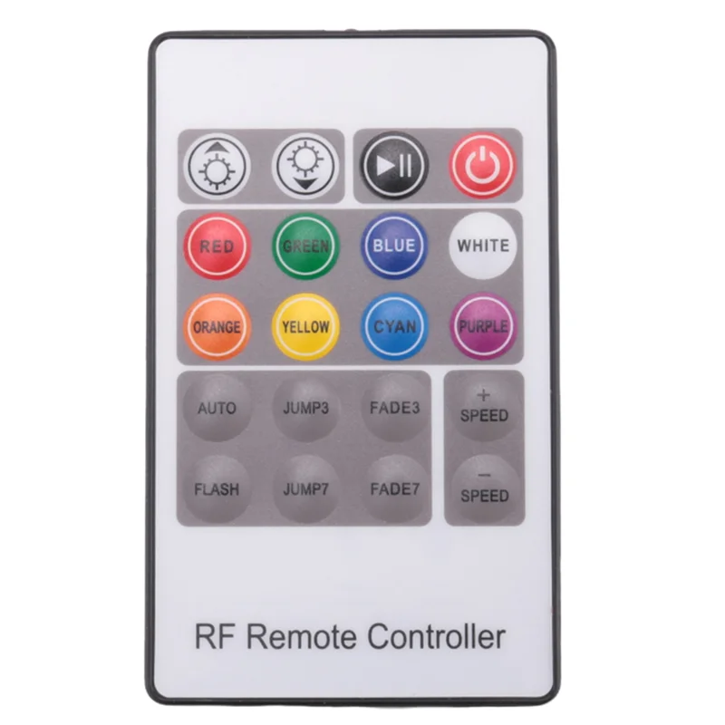 Durable-LED Controller 12-24V Low Pressure RF Colorful 20-Key Remote Control RGB Light Bar Dimming Controller
Durable-LED Controller 12-24V Low Pressure RF Colorful 20-Key Remote Control RGB Light Bar Dimming Controller