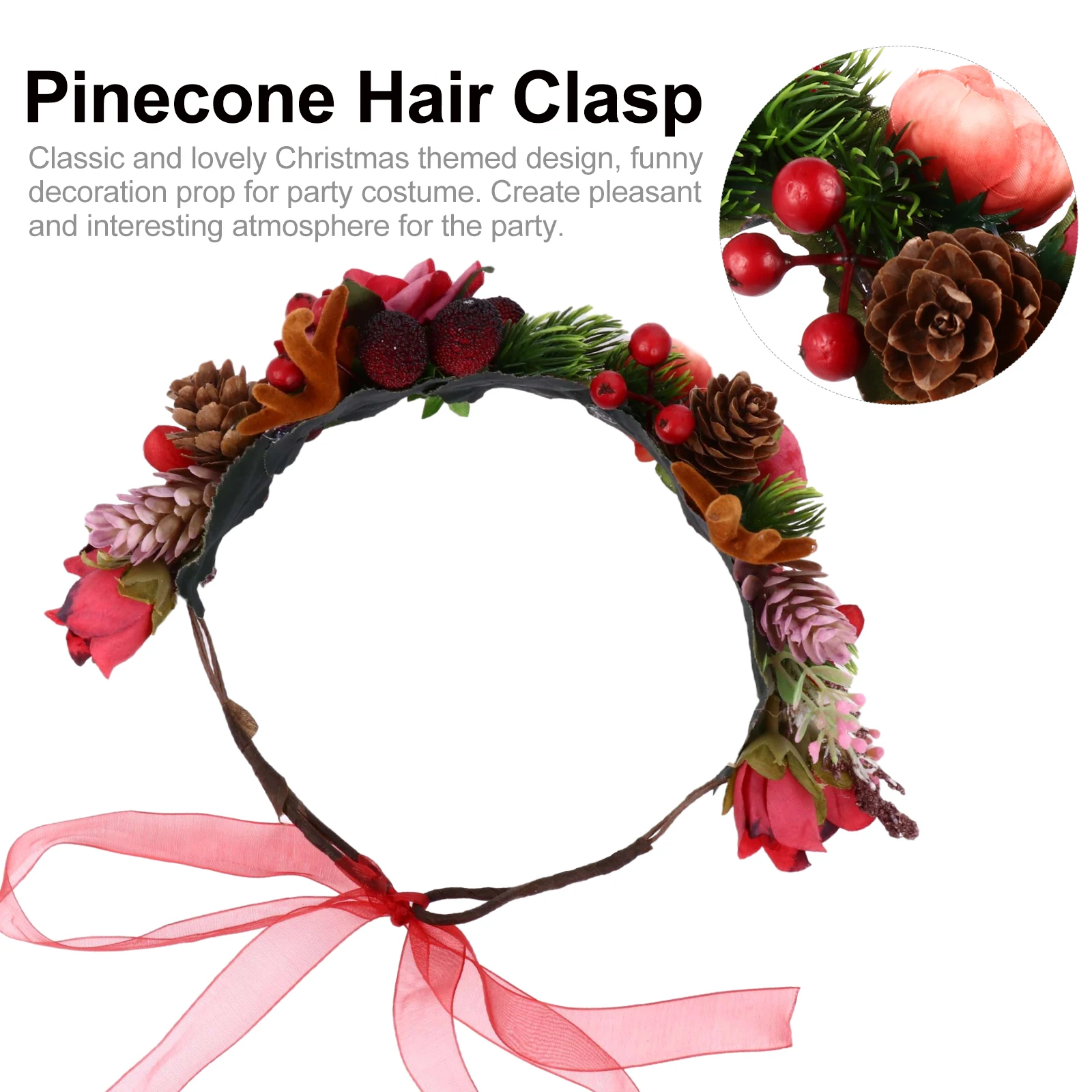 Antler Headb Girls Women Pinecone Hair Girl Hair Clasp Child Classic Festive Christmas Hairb s Design Props Gifts
Antler Headb Girls Women Pinecone Hair Girl Hair Clasp Child Classic Festive Christmas Hairb s Design Props Gifts
