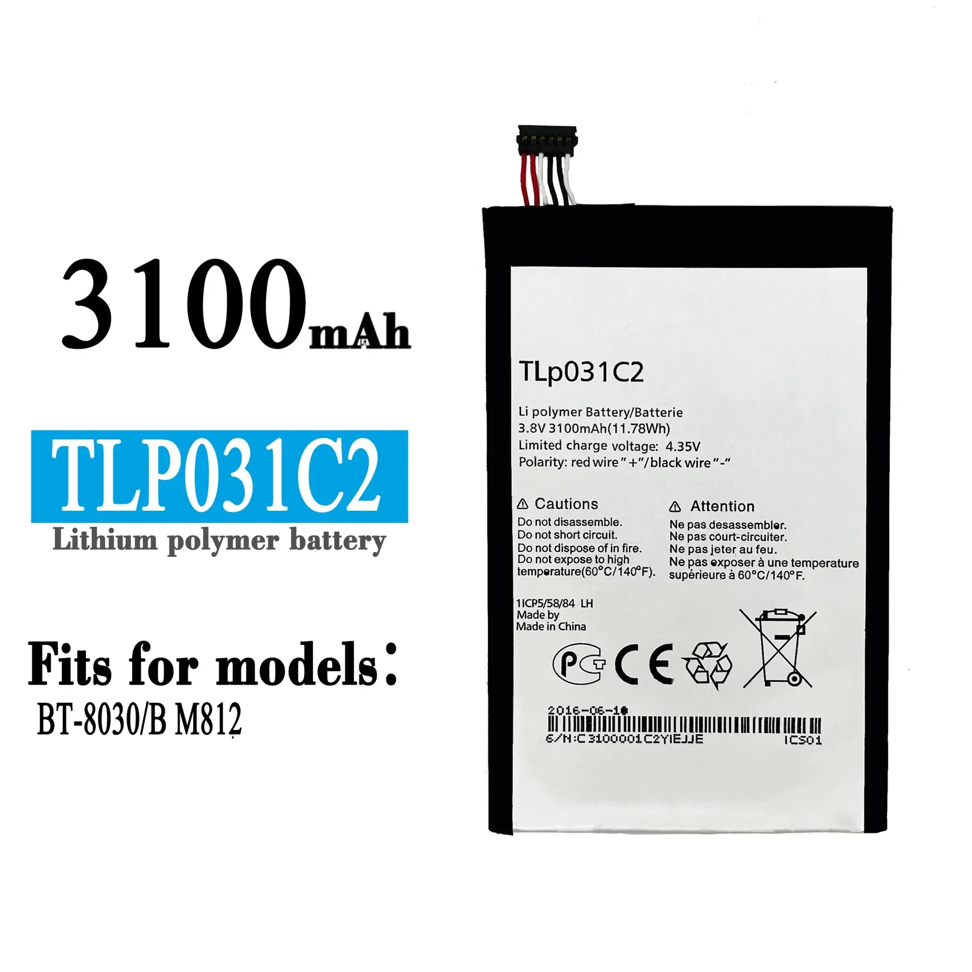 High Quality Replacement Battery For Alcatel BT-8030 B M812 TLP031C2 Mobile Phone New Lithium Batteries + Tools
High Quality Replacement Battery For Alcatel BT-8030 B M812 TLP031C2 Mobile Phone New Lithium Batteries + Tools