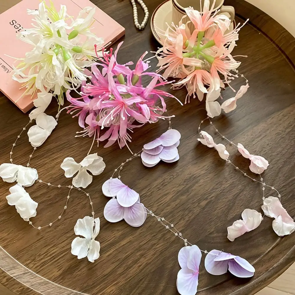 Fashion Elegant Flower Tassel Hair Claw Luxury Exquisite Flower Hair Shark Clip Sweet Fairy Bridal Headwear Girls 
Fashion Elegant Flower Tassel Hair Claw Luxury Exquisite Flower Hair Shark Clip Sweet Fairy Bridal Headwear Girls