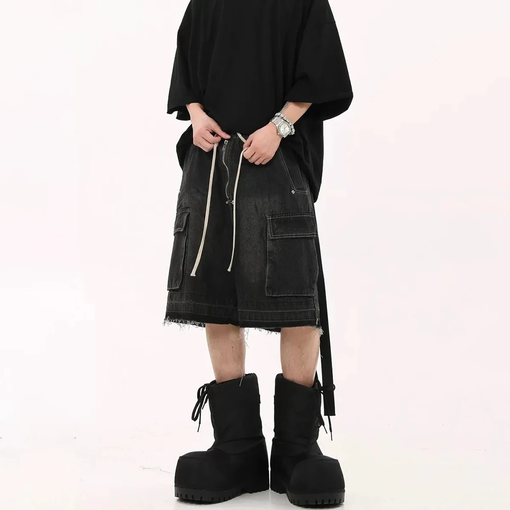 Mens Distressed Y2k Raw Edge Cargo Denim Shorts Summer Streetwear Fashion Youth Campus Casual Shorts Men'S Clothing 2025 New
Mens Distressed Y2k Raw Edge Cargo Denim Shorts Summer Streetwear Fashion Youth Campus Casual Shorts Men'S Clothing 2025 New