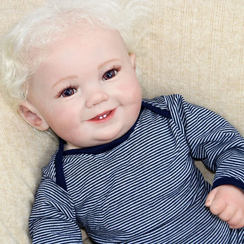 50cm Reborn Girl with Blond Hair Realistic Soft Reborn Baby Doll Lifelike 3D Painted Skin with Visible Veins Collection Art Doll
50cm Reborn Girl with Blond Hair Realistic Soft Reborn Baby Doll Lifelike 3D Painted Skin with Visible Veins Collection Art Doll
